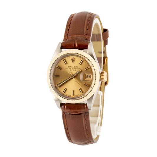 Used Lady Rolex Date ref 6917 Champagne Dial